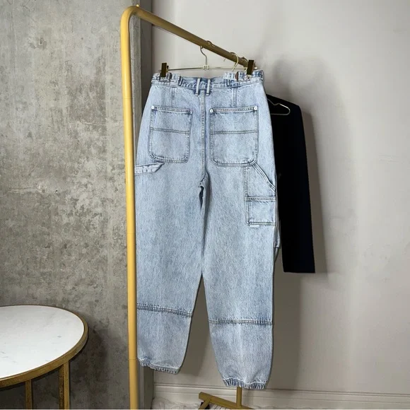 Alexander Wang Double Front Carpenter Jeans in Pebble Bleach